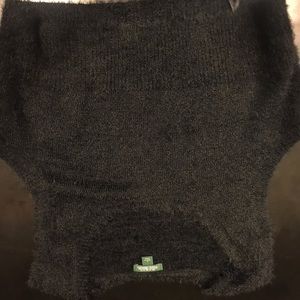 Wild fable Black fuzzy cropped tank